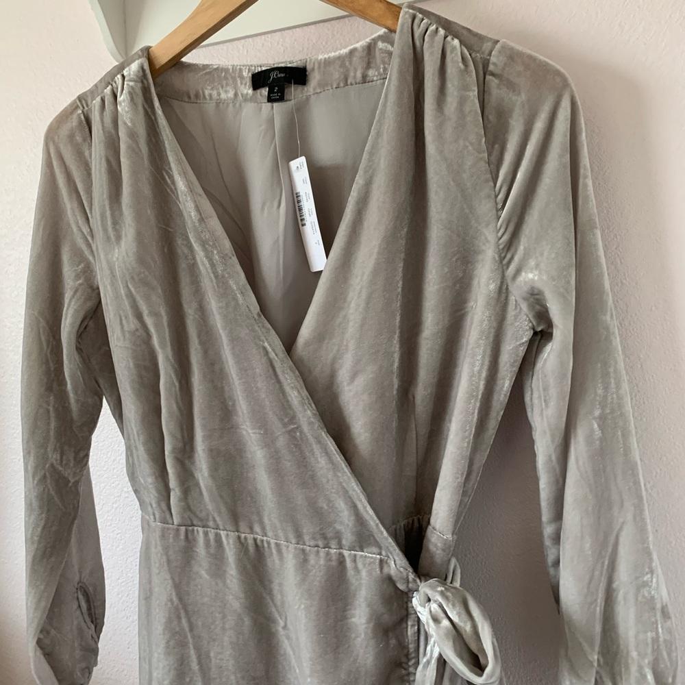J Crew wrap dress in drapey velvet
